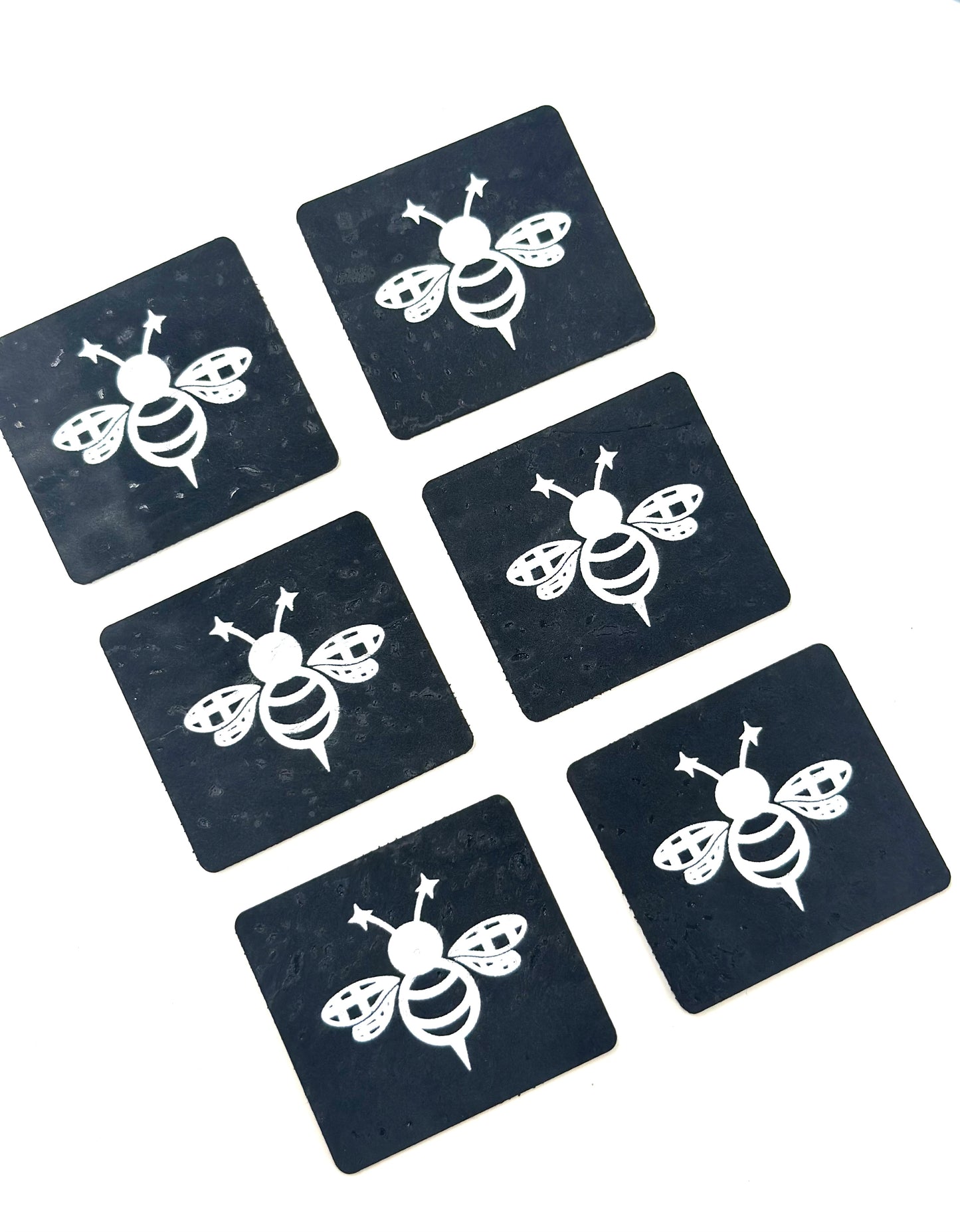 Black w/ White Bee Tag by Heartwood & Hide