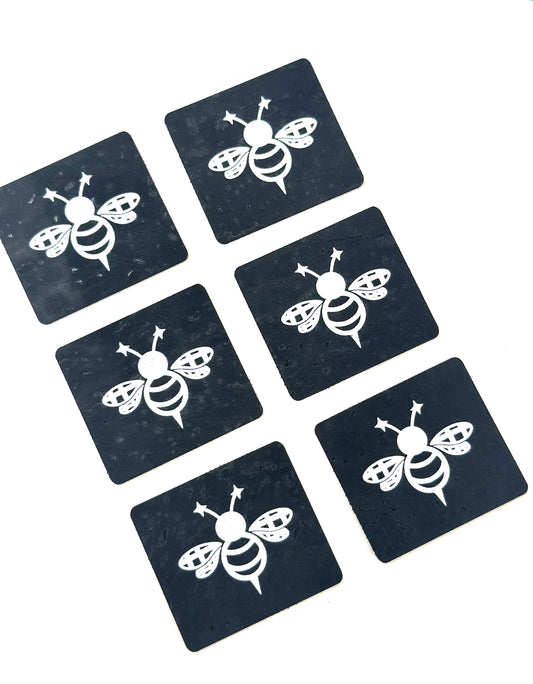 Black w/ White Bee Tag by Heartwood & Hide