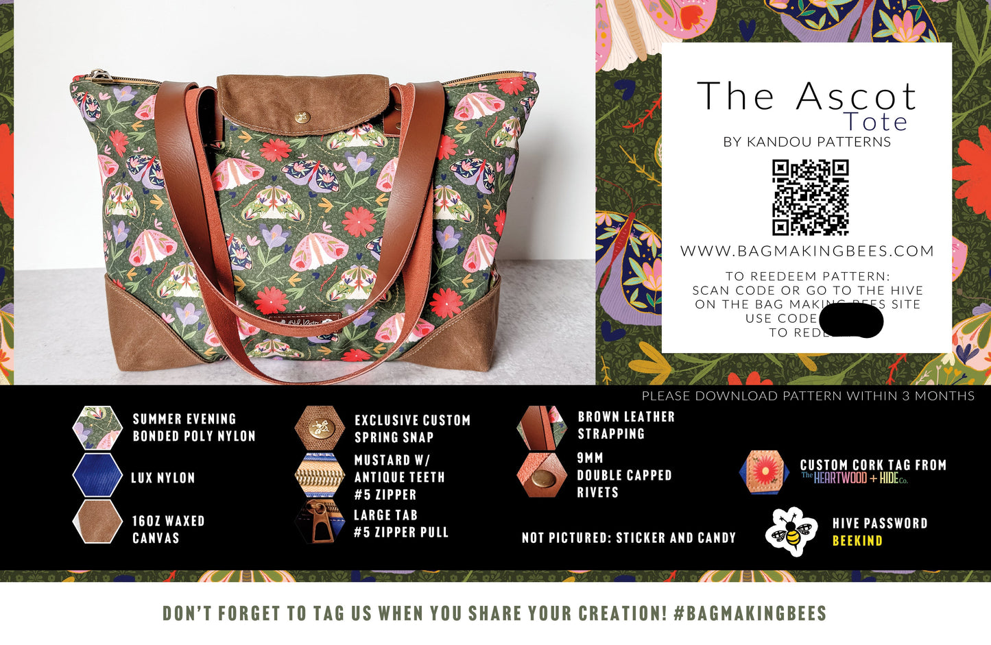 Project Box - April 2026 Bee Box - Ascot Tote by Kandou Patterns