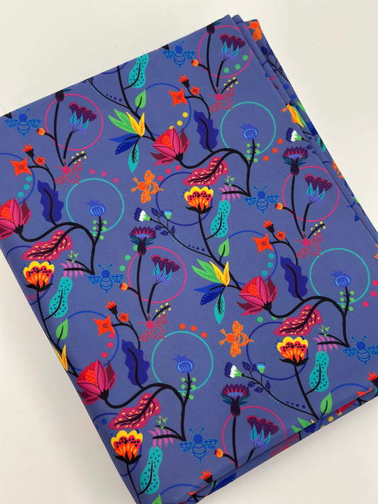 Bold Bee-autiful Floral lux bonded poly/nylon