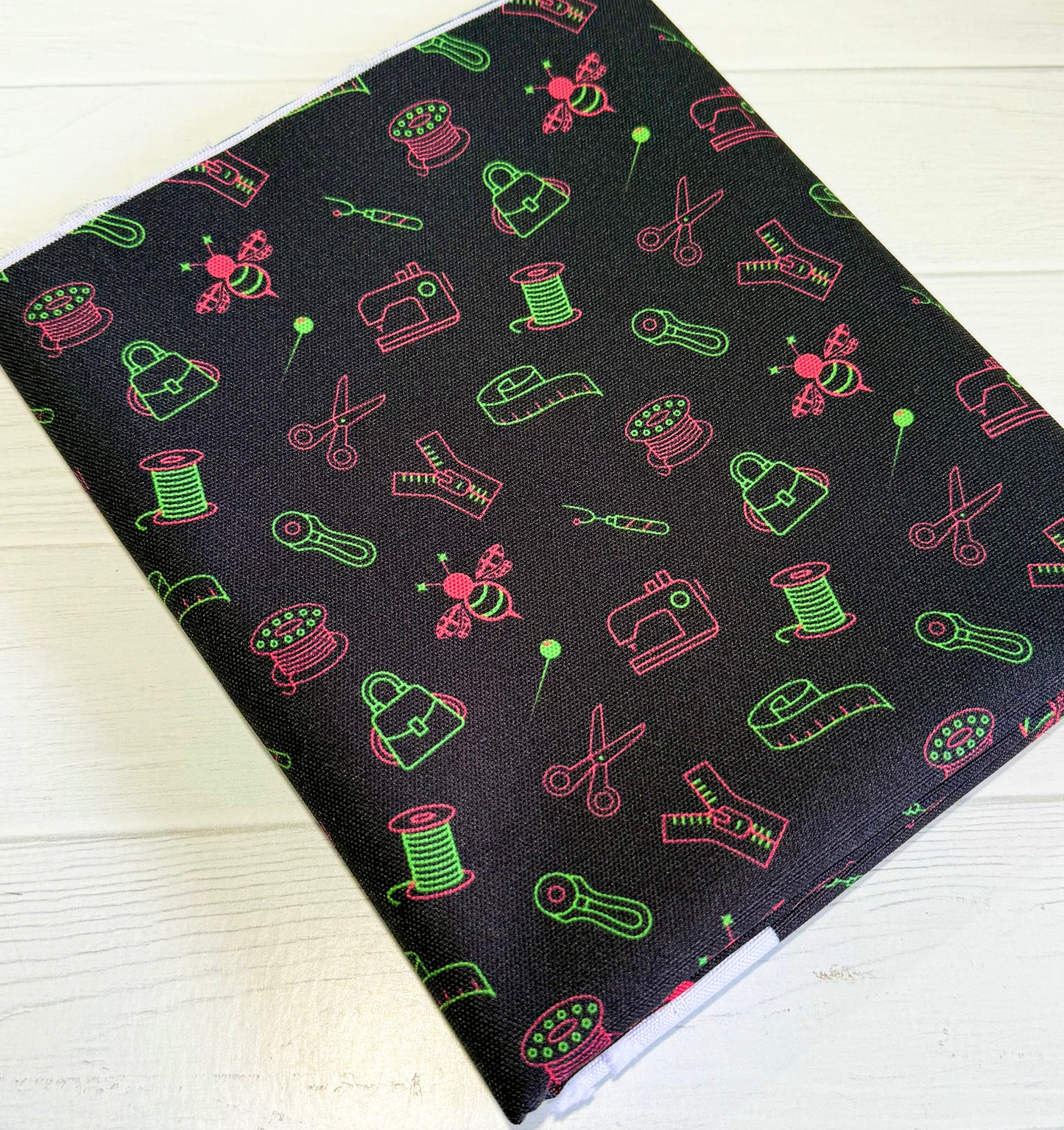 Neon Sewing Bee Waterproof Canvas