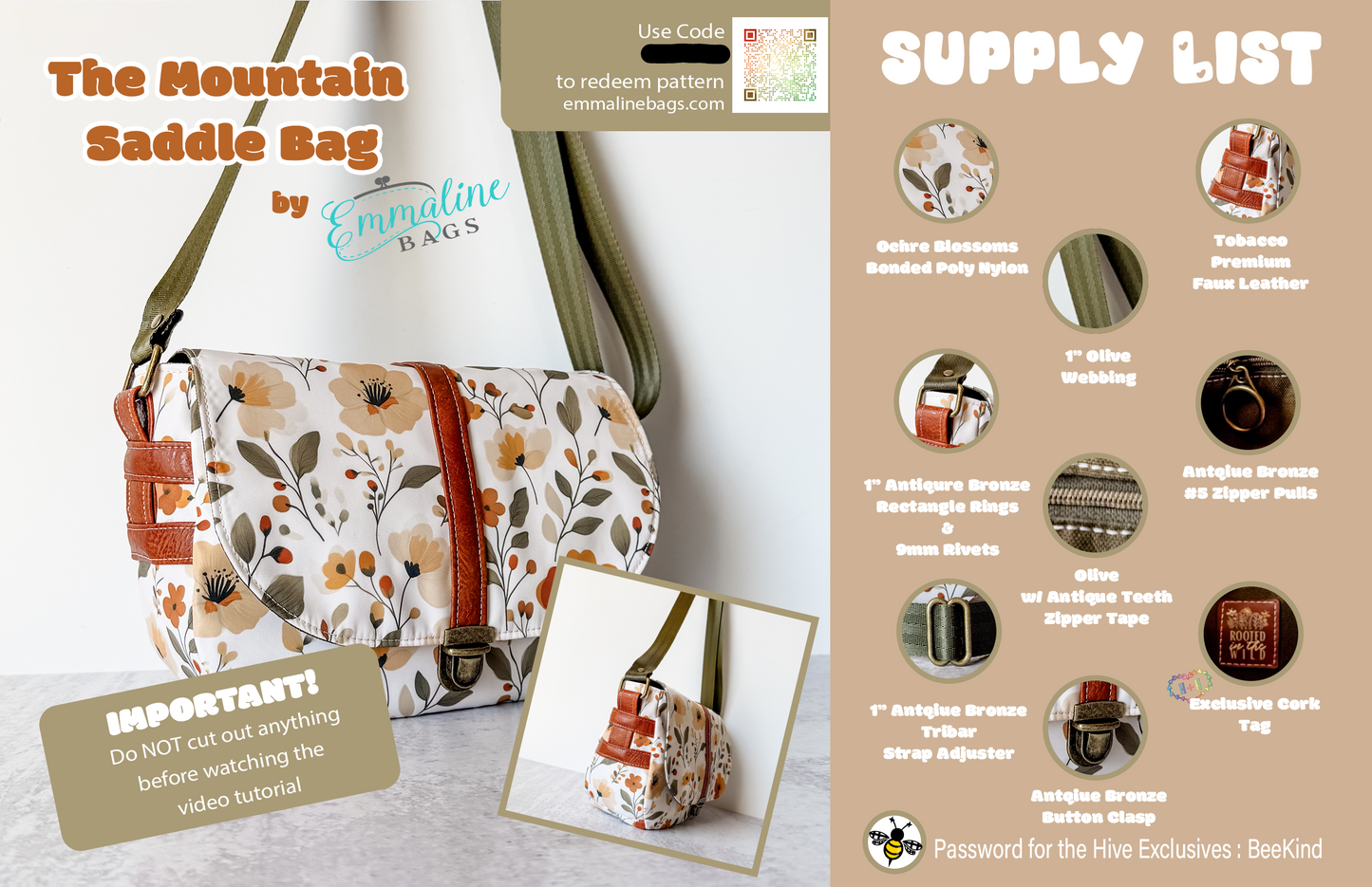 March 2026 Project- Emmaline Mountain Saddlebag